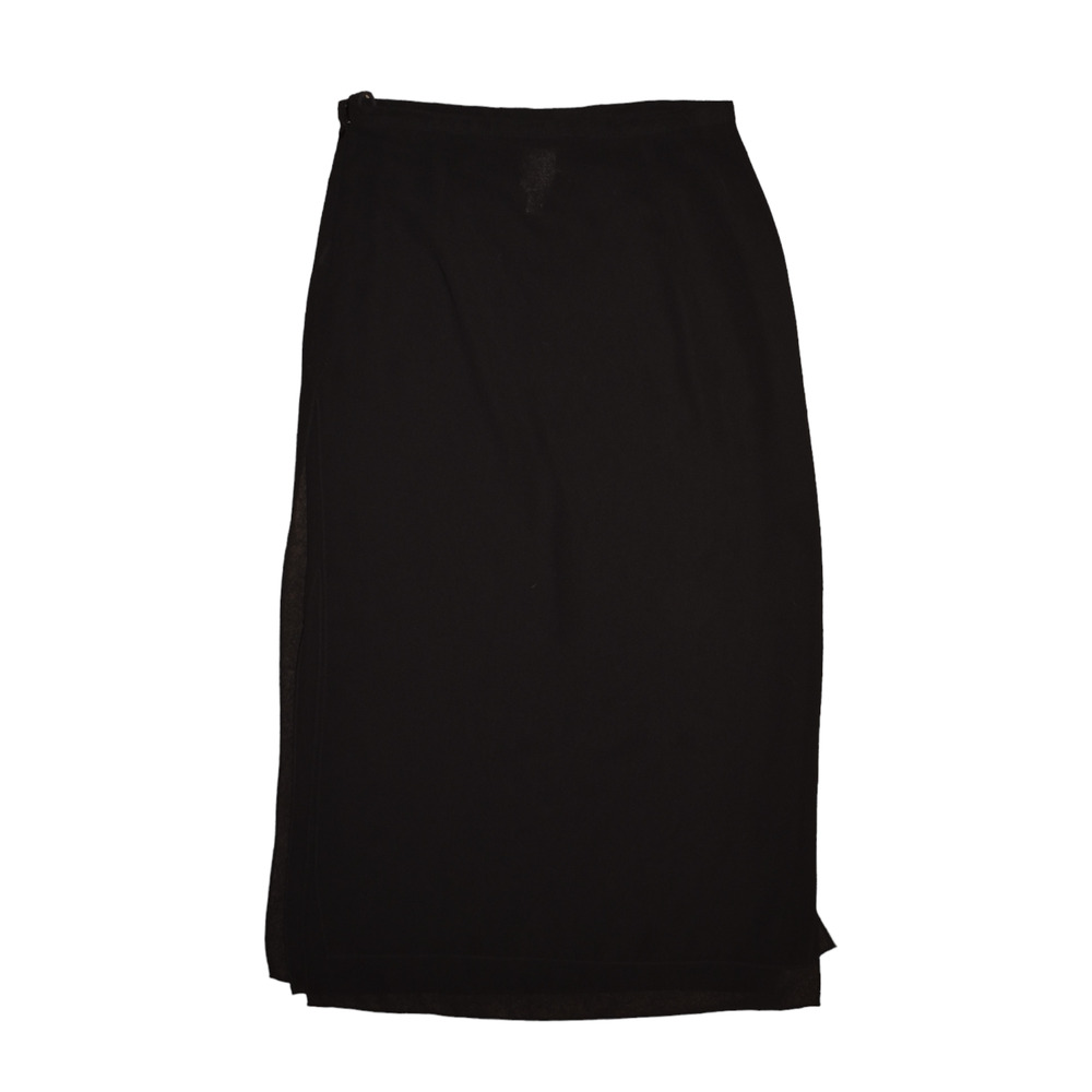 JOSEPH RIBKOFF $199 Long Side Zip Woven‎ Maxi Skirt Black Size 16 - Picture 2 of 3